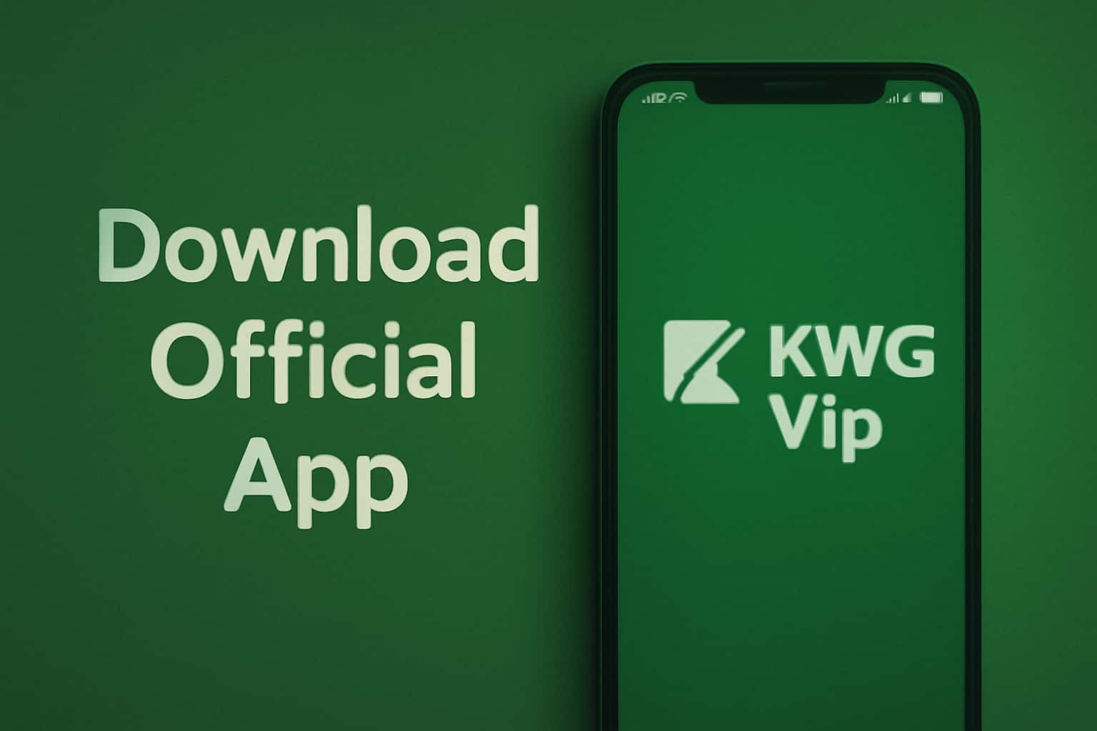 An image representing the KWG Vip app download process.