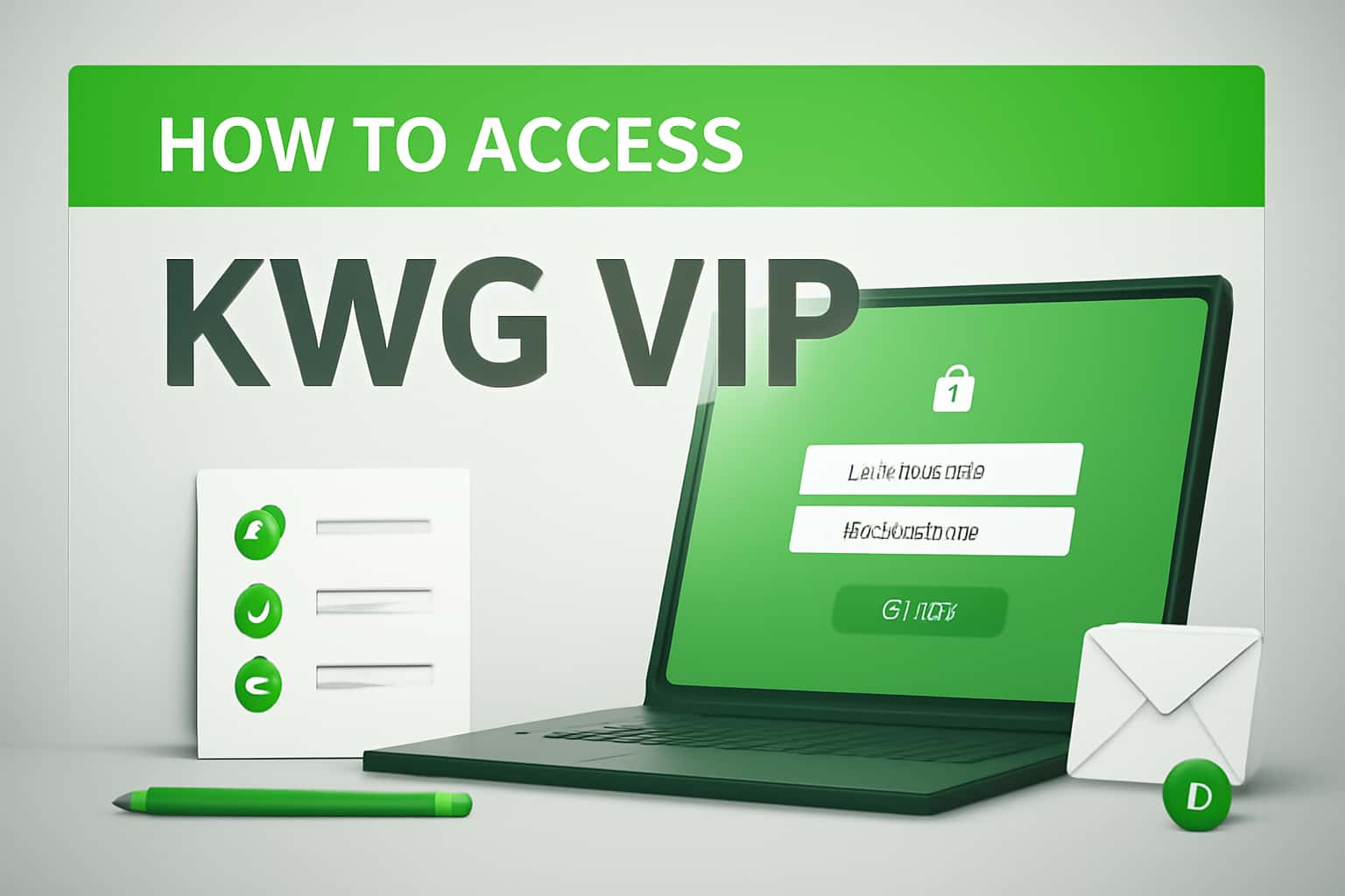 An informational image illustrating How to Access KWG Vip with the text prominently displayed.