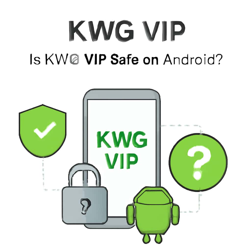 An educational illustration about KWG Vip safety on Android.