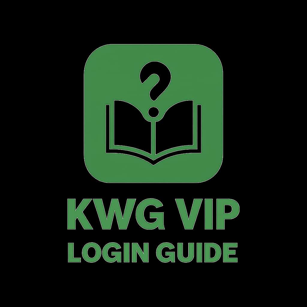 A badge icon for KWG Vip Login Guide emphasizing its helpful nature.
