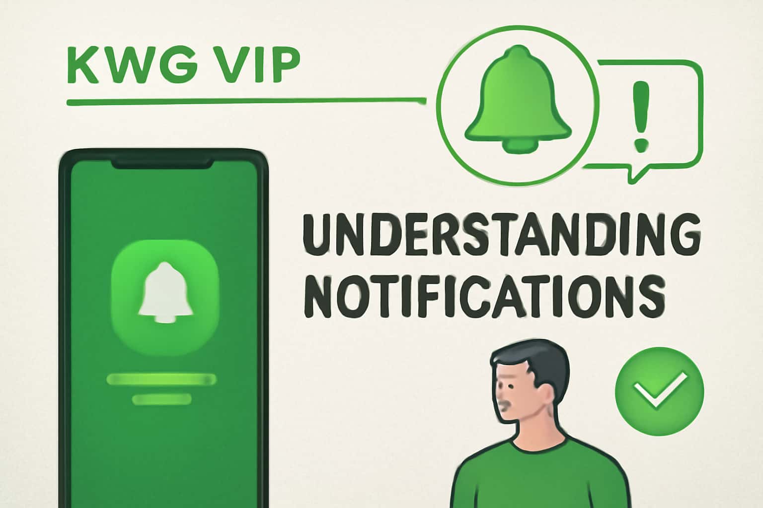 An informative scene displaying the concept of KWG Vip Notifications in a modern design.