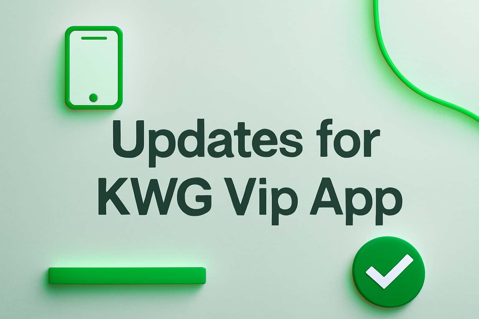Visual representation of the KWG Vip App updates with modern design elements.