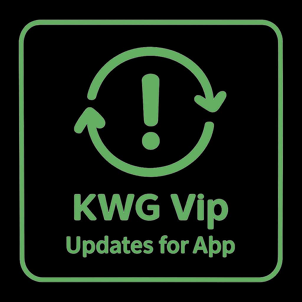 Iconic representation of KWG Vip App updates.